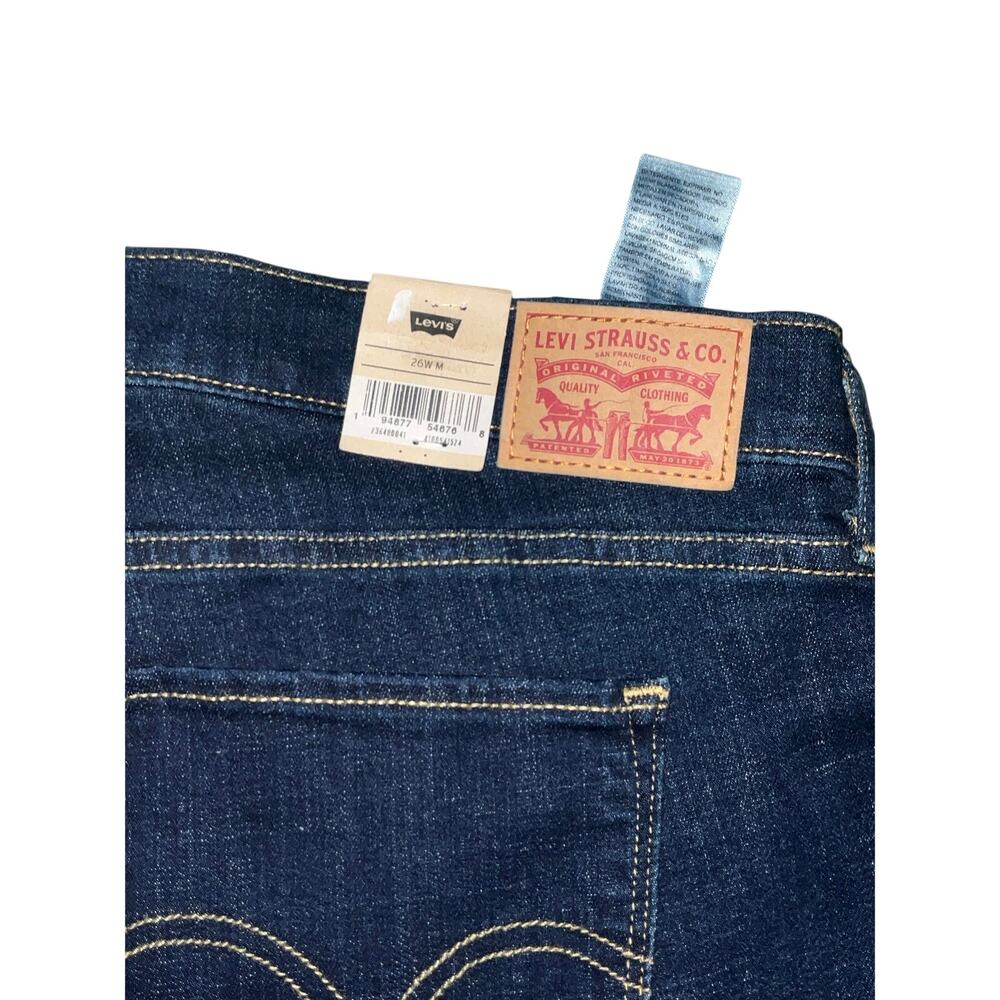 Levi's Classic Straight NWT Plus 26W Dark Indigo Hypersoft '90s Clean Girl indie